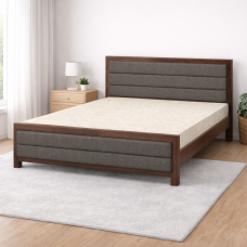 Односпальне ліжко Mebigrand Барселона Б5 Горіх темний + Аляска 97 90х200 см