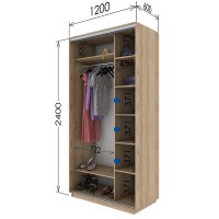 Шкаф-купе двухдверный 1200х600х2400