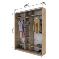 Шкаф-купе 2000х450х2400