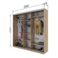 Шафа-купе 2300х450х2200