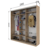 Шкаф-купе 2300х450х2400