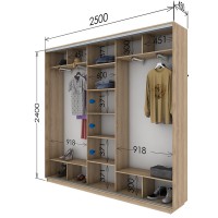 Шафа-купе 2500х450х2400