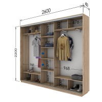 Шкаф-купе 2600х450х2200