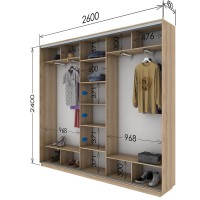 Шафа-купе 2600х450х2400