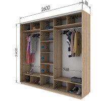 Шафа-купе 2600х600х2400