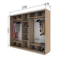 Шафа-купе 2700х600х2200