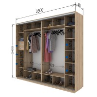 Шафа-купе 2800х600-2400