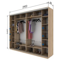 Шафа-купе 2900х600х2400
