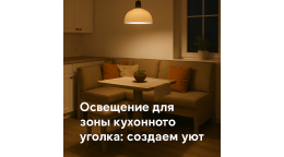 Освещение для зоны кухонного уголка: создаем уют