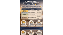 Стандартные размеры кроватей: таблица и советы
