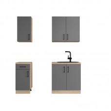 Кухня модульна Еверест Оптіма набір №1 Графіт 1,8 м (без стільниці) (DTM-5693)