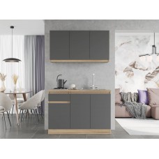 Кухня модульна Еверест Оптіма набір №5 Графіт 1,2 м (без стільниці) (DTM-5710)