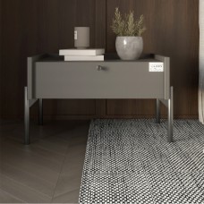 Тумба прикроватная LION Wood с одним ящиком Антрацит (черные ножки) (LION-041305)
