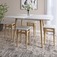 Деревянный раскладной обеденный стол LION Маями-3 Бетон Style 90х60/90х120 (LION-041263)