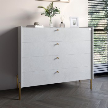 Комод с 4 ящиками LION Wood с золотыми ножками 100х90х45 см Бетон style (LION-042959) Комод с 4 ящиками LION Wood с золотыми ножками 100х90х45 см Бетон style (LION-042959)
