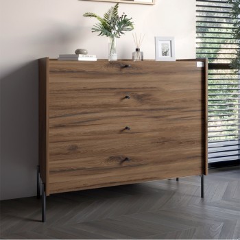 Комод с 4 ящиками LION Wood с черными ножками 100х90х45 см Дуб Ливорно (LION-042979) Комод с 4 ящиками LION Wood с черными ножками 100х90х45 см Дуб Ливорно (LION-042979)