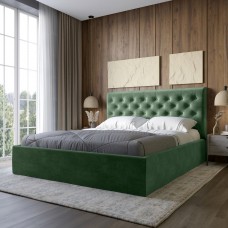 Двоспальне ліжко з м'яким узголів'ям LION Аврора Лілі 37