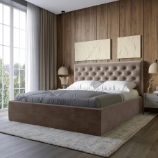 Двоспальне ліжко з м'яким узголів'ям LION Аврора Лілі 09 160х200 см