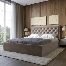 Двоспальне ліжко з м'яким узголів'ям LION Аврора Лілі 160х200 см