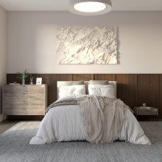 Гарнитур в спальню комод и прикроватная тумба на 1 ящик LION Wood Дуб Сонома (LION-041529)