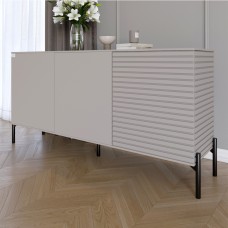 Комод закрыт в гостиную на черных металлических ножках LION Грей 154x38x76,5 см Кашемир/Кашемир (LION-041813)