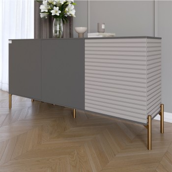 Комод закрытый в гостиную на золотых металлических ножках LION Грей 154x38x76,5 см Антрацит/Кашемир (LION-041863) Комод закрытый в гостиную на золотых металлических ножках LION Грей 154x38x76,5 см Антрацит/Кашемир (LION-041863)