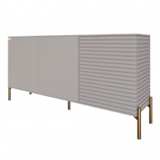 Комод закрытый в гостиную на золотых металлических ножках LION Грей 154x38x76,5 см Кашемир/Кашемир (LION-041873)