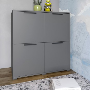 Тумба четырехдверная LION Краш 82x43x86 см 82x43x86 см Антрацит (LION-041753) Тумба четырехдверная LION Краш 82x43x86 см 82x43x86 см Антрацит (LION-041753)