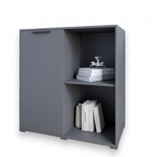 Тумба однодверная LION Краш 82x43x86 см Антрацит (LION-044101)