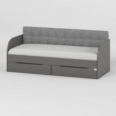 Детская односпальная кровать LION Л-7 с ящиками и ламелями Лили-95 90x190 см Антрацит (LION-044210)