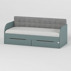 Детская односпальная кровать LION Л-7 с ящиками и ламелями Лили-95 90x190 см Гранит серый (LION-044214)