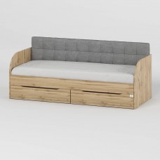 Детская односпальная кровать LION Л-7 с ящиками и ламелями Лили-95 90x190 см Дуб аппалачи (LION-044215)