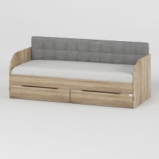 Детская односпальная кровать LION Л-7 с ящиками и ламелями Лили-95 90x190 см Дуб сонома трюфель (LION-044219)