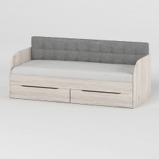 Детская односпальная кровать LION Л-7 с ящиками и ламелями Лили-95 90x190 см Самоа дымчатый (LION-044223)