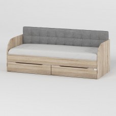 Детская односпальная кровать LION Л-7 с ящиками и ламелями Лили-95 80x190 см Дуб сонома (LION-044233)