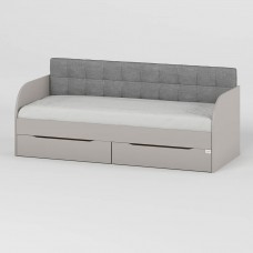 Детская односпальная кровать LION Л-7 с ящиками и ламелями Лили-95 80x190 см Кашемир (LION-044235)