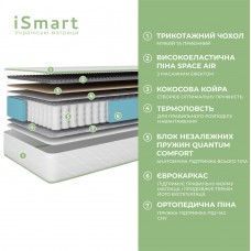 Матрас ортопедический ТМ Ismart Koala Dream 160х190 см пружинный (ISM-051015)