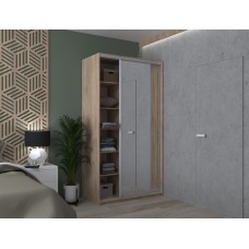 Шкаф-купе двухдверный Doros Сити Лайт 120х45х225 см Дуб сонома/1 Зеркало (DRS-011080)