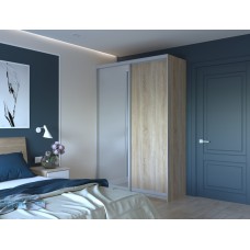 Шкаф-купе двухдверный Doros Сити Лайт 150х45х225 см Дуб сонома/1 Зеркало (DRS-011082)