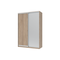 Шкаф-купе двухдверный Doros Сити Лайт 150х60х225 см Дуб сонома/1 Зеркало (DRS-011083)