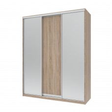 Шкаф-купе трехдверный Doros Сити Лайт 180х60х225 см Дуб сонома/2 Зеркала (DRS-011084)