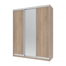 Шкаф-купе трехдверный Doros Сити Лайт 180х60х225 см Дуб сонома/1 Зеркало (DRS-011089)