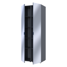 Комплект пеналов для одежды Doros Гелар (2 шт.) 78х49,5х203,4 см 2 Зеркала/Графит (DRS-011125)
