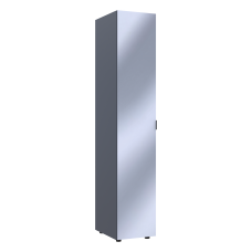 Шкаф-пенал с зеркалом Doros Гелар 39х49,5х203,4 см Графит (DRS-011130)