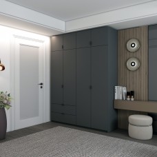 Шкаф распашной с антресолью Doros Лукас 180х50х240 см Графит (DRS-011192)