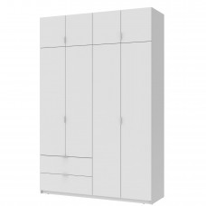 Шкаф распашной с антресолью Doros Лукас 160х50х240 см Белый (DRS-011193)