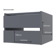 Блок ящиков для шкафа купе Doros G-Caiser Графит 44,8х42х33,6 см (DRS-011273)