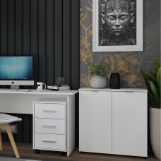 Комод в гостиную Doros Рон 3 80х38х81 см Белый (DRS-011296)