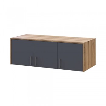 Антресоль Doros Ронди Дуб Артизан/Графит 3 ДСП 121х52х41 DRS-011605 (80737822)