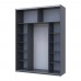 Шкаф-купе Doros G-Caiser Графит/Белый 2 ДСП / 3 части 180х60х240 DRS-011729 (44900262)